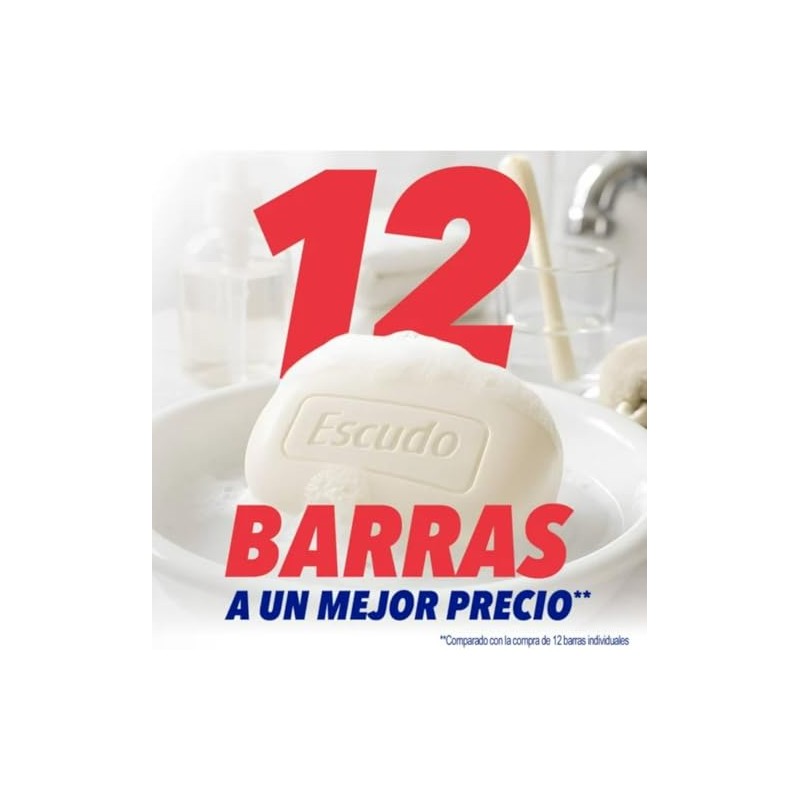 Jabón en Barra Escudo Escudo Neutro Protect 12 pzas de