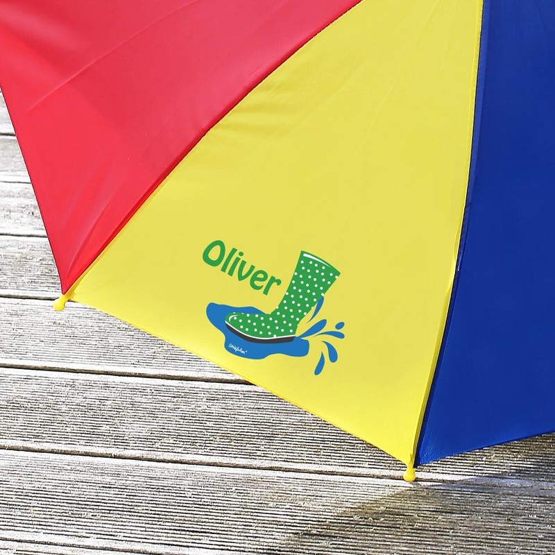Striefchen® Children's Umbrella Colourful Printed with Your Choice of Name,