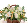 White Flowers Basket 3D Pop Up Card, Handmade Sympathy And