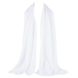 ZAKIRA Chiffon Scarf Sheer Wrap for Women (White)
