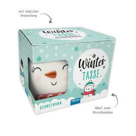 Trötsch Wintertasse Schneemann groß: Kaffeetasse Teetasse Geschenkidee Geschenk Tasse Winter Schneemann