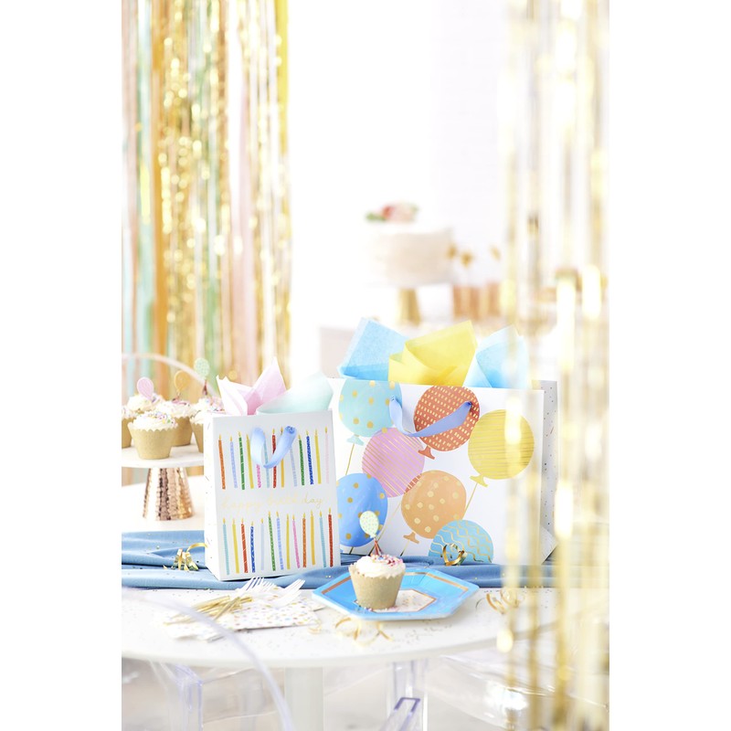 Papyrus 9" Birthday Gift Bag, Happy Birthday Candles (1 Bag)