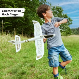 HABA 19" Hand Glider - Terra Kids Outdoor Toy Airplane, Easy-to-Assemble Kids Outdoor Toys & Plane Gliders Made from Robust Styrofoam for Ages 8 and Up