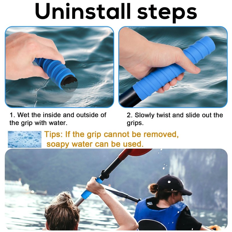 2pcs Kayak Paddle Grips, 1.18 Inch Diameter Paddle Grips Kayak