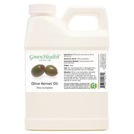 GreenHealth Olive Kernel Carrier Oil – 16 fl oz (473 ml) Plastic Jug w/Cap – 100% Pure Carrier Oil