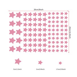 Suitcase Company GPT Glow in the Dark Sticker Wall Sticker Star Starry Sky Luminous Night Sky Stylish Cute Children's Room Ceiling Wall Stairs Dark Pink