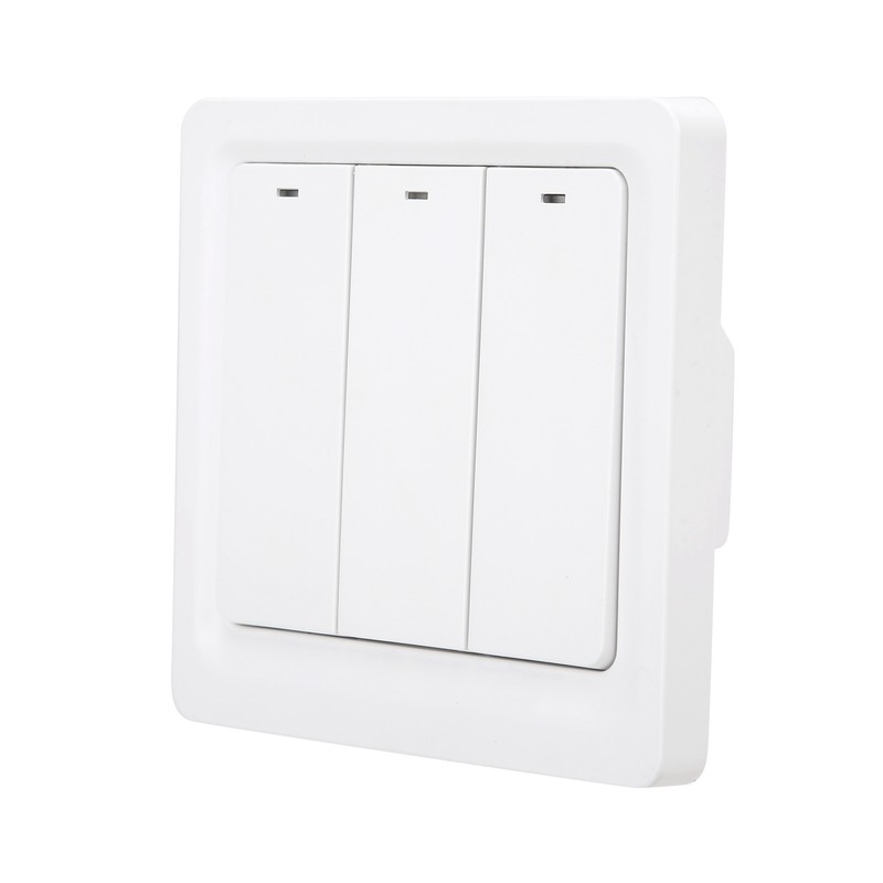 Wall Smart Light Switch Push Button Zero Fire 3 Gang