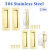 Dontay Sliding Pocket Door Handles, 304 Stainless Steel Non Locking