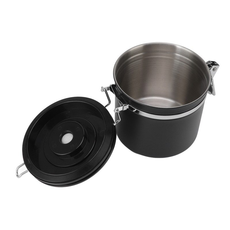 1.2L Coffee Canister Stainless Steel Sealing Storage Jar Food Storage