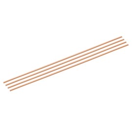 sourcing map 4 Pack Pure Copper Round Rod 3mm/0.12 Inch Diameter 250mm/10 Inch Length Solid Copper Rod Lathe Bar Stock for DIY Metal Craft Metal Working Hobbies