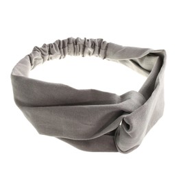 VINGTAINE HB-51 Natural Cross Hair Band, Headband, Hair Accessory, Turban, Simple, gray