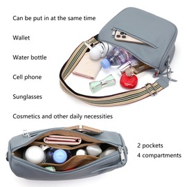 SOGYECS Women's Shoulder Bag Small Crossbody Bag Small Handbag Women's Bag Black, grey / blue