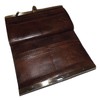 Patricia Nash Tooled Leather Cauchy Frame Clutch Wallet Dark Brown