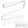 Juyibaao 2 Pcs Cup Hooks Under Shelf White and Kitchen