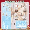 JSTHHTT 18 Sheet Christmas Window Stickers, 434 pcs Double Sided