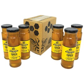 Honey Feast - Raw Black Gum Tupelo Honey | from American Organic floral sources | Unfiltered & Pure | Fresh from Florida Superfood | GROUP (12 ounce case of 6)