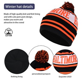 Vintage Classic Skull Cap Beanie Hat Cuffed Winter Hat Knit Comes with Warm Gloves Gifts for Unisex Fans