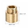 sourcing map Brass Extension Pipe Fitting 20mm G1/2 Female to