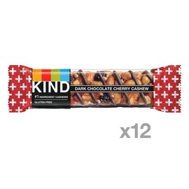 KIND Bars, Dark Chocolate Cherry Cashew + Antioxidants, Gluten Free, 1.4 Ounce (12 Count)