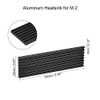sourcing map Aluminum Heatsink 70x22x3mm E-Shape Black for M.2, for