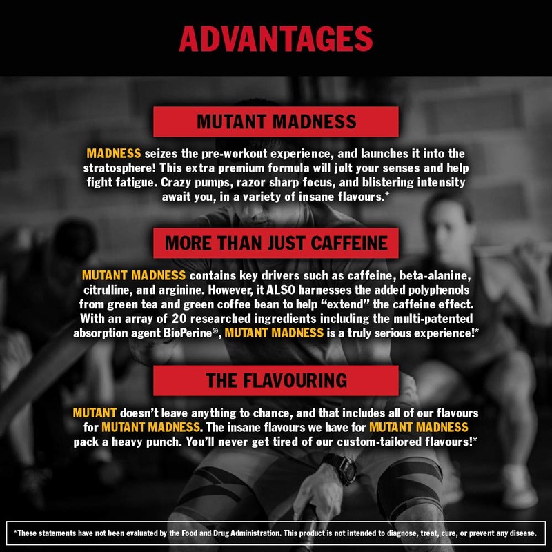 MUTANT Madness | Original Mutant Pre-Workout Powder| High-Intensity Workouts| 30