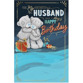Me To You Tatty Teddy Husband Happy Birthday Card,9 x 6 inch