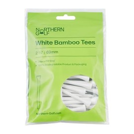 Northern Golf White Bamboo Golf Tees (2 3/4" / 69mm 35 Tees Per Pack)