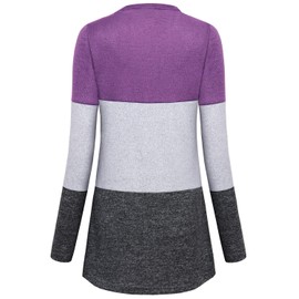 AxByCzD Cardigan Sweaters for Women,Lightweight Dressy Unique Tunics with Pockets Boutique Long Sleeve Outwear Lounging Clothes Figure Flattering Chic Outfits Gray XXL