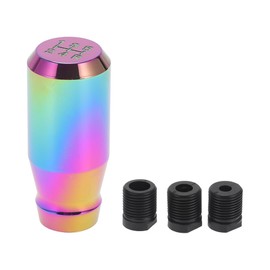 Hihaha Shift Knob with 3 Adapter/Front Gear Shifter Knob for 5 Speed Manual Transmission Vehicle/Durable Cylinder Stick Shifter Lever Knob Aluminum Alloy 7.8cm / 1 Set Assorted Color