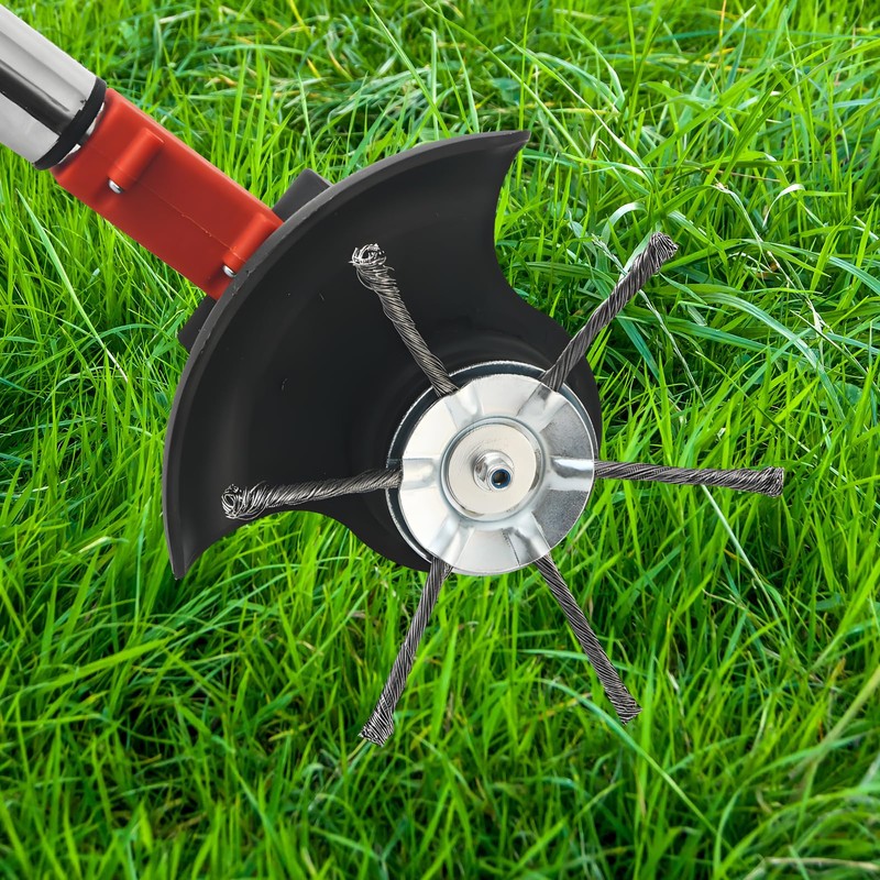 Steel Wire Grass Trimmer Head, 3 Head Wire Strimmer Head