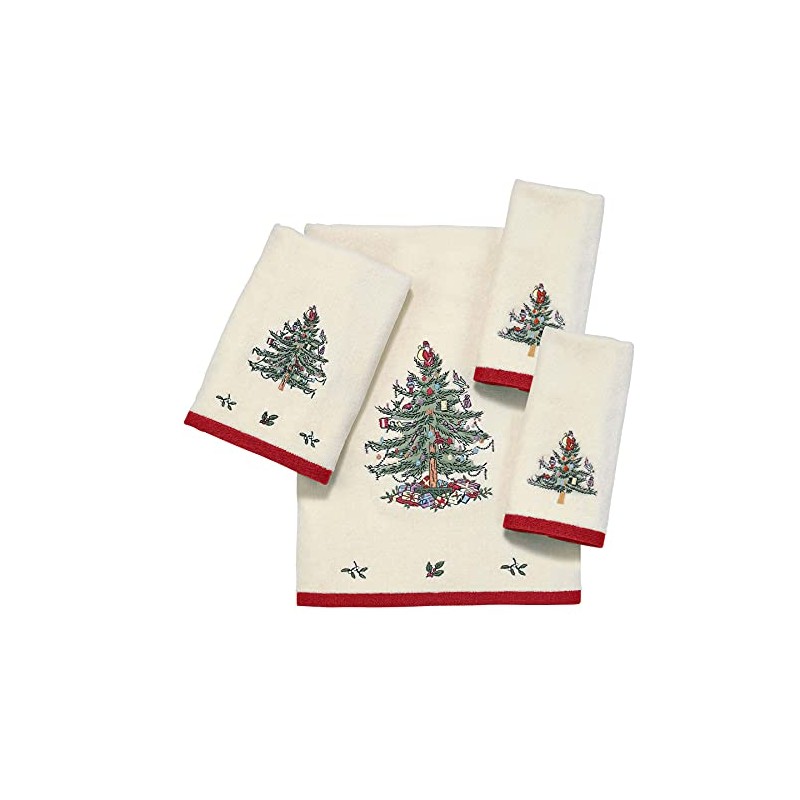 Avanti Linens Spode Christmas Tree Collection, 2 pc Fingertip Towel