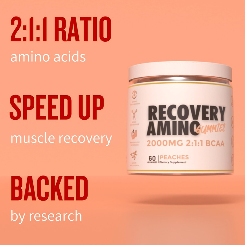 BCAA Gummies for Muscle Recovery & Muscle Endurance – Branched-Chain