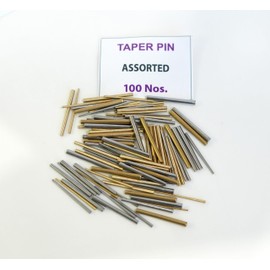 TAURISH 100 Mixed Taper Pins Assorted Steel and Brass Clock Pins, Tapered Pins for Clock Repairs, Assorted Sizes for Precision Fit and Repair Ideal for Watchmakers and Clockmakers