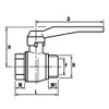 Ball Valve 3/8 Inch IG/AG DN10 Shut-Off Valve