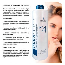 Lendan Plexforte No.4 Shampoo Cabello Dañado Reparación 1 L