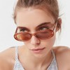 JUDOO Tiny Small 90s Sunglasses for Women Men Retro Oval