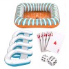 Cipton Floating Card Table Set with Table, & 4 inflables