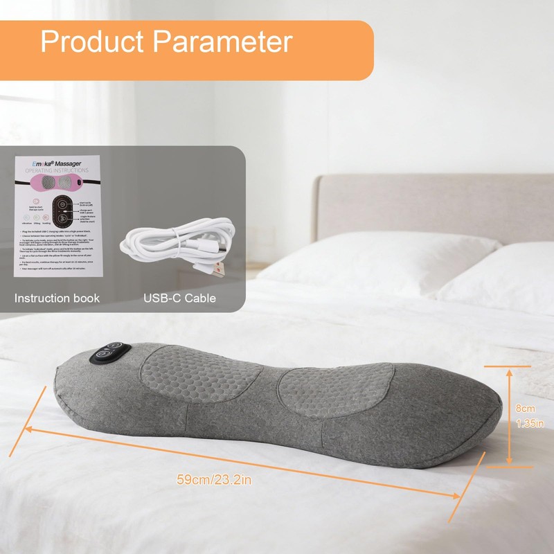 3-in-1 Lumbar Massager with Heating/Vibration/Adjustable Traction Memory foam lumbar pillow