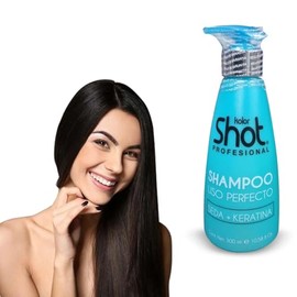 Shampoo Liso Perfecto Kolor Shot con Keratina sin Parabenos, Hidrata y Suaviza el Cabello proporcionando Brillo y Sedosidad, Disminuye Efectivamente  