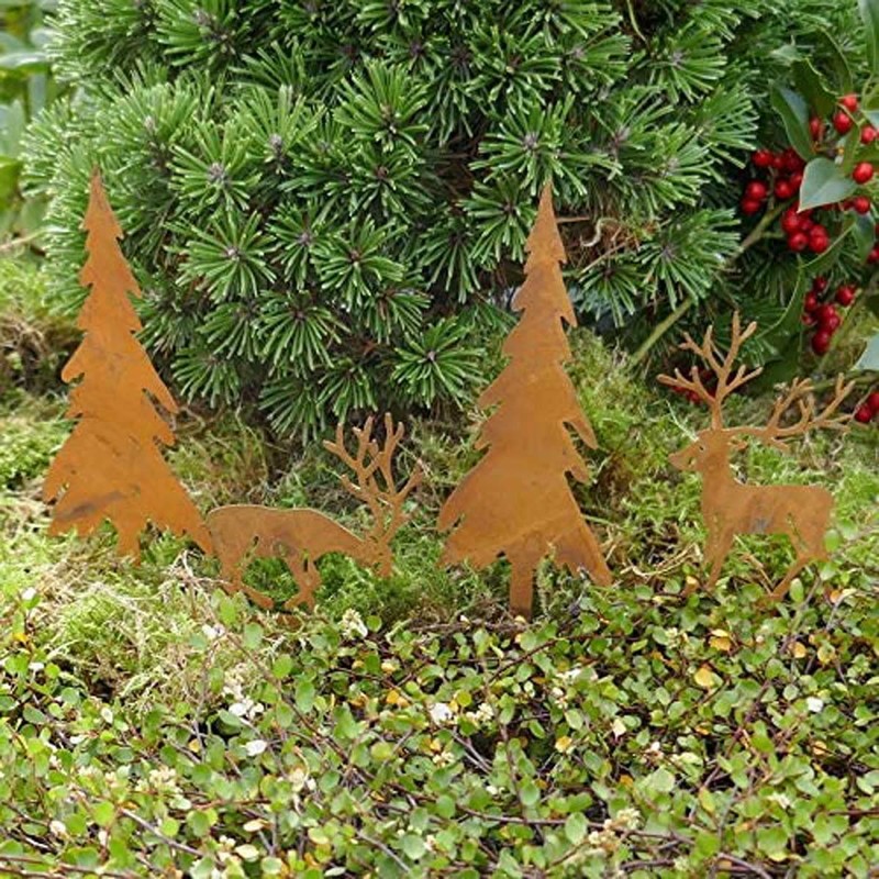 Storm's Gartenzaubereien Garden Stake Stake with Fir Tree, Set of