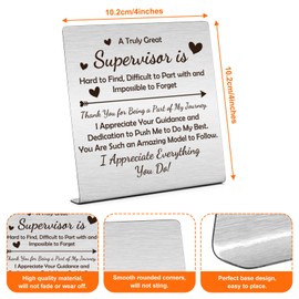 Supervisor Gift for women Desk Decorations Sign Thank You Gift for Supervisor Team Leader Boss Office Desk Decor Supervisors Appreciation Gifts Colleague Coworker Leaving Gifts Retirement Present