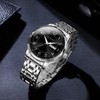 Taxau Silver Waterproof Watches for Men Stainless Steel Dress Men