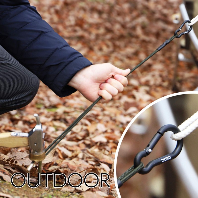 Amon OGC 8610 Bungee Loops, Carabiner Ends, Total Length 11.8