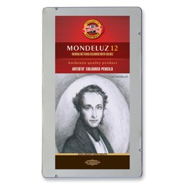 KOH-I-NOOR Mondeluz Grey Line Aquarell Coloured Pencils (Set of 12)