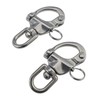 Pair 3-1/2inches Swivel Eye Snap Shackle Quick Release Bail Rigging