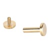 50 Set Binding Rivet Round Flat Head Brass Slot Screw