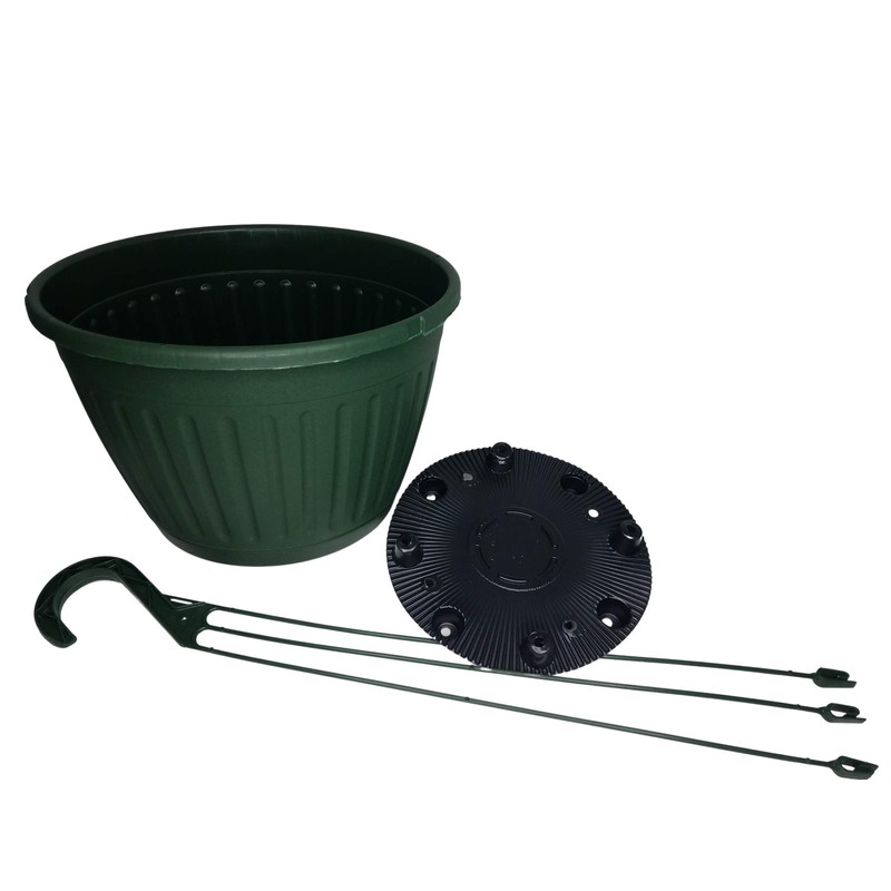 Landmark 10" Imperial Plastic Hanging Basket (Green, 25)