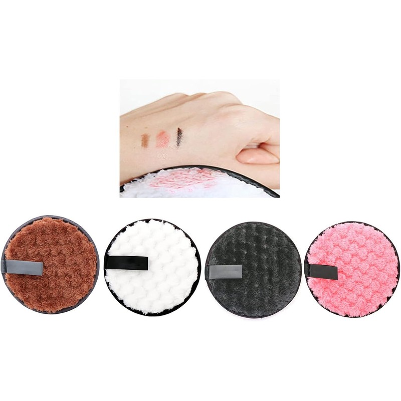 Discos desmaquillantes redondos reutilizables de microfibra ultrasuave - paquete de