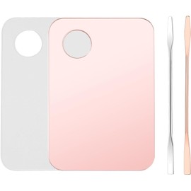 Juego de 4 bandejas para mezclar maquillaje, paleta de maquillaje con espátula, paleta de mezcla de maquillaje, paleta de base para sombra de ojos, lápices labiales, arte de uñas, salón de