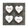 East of India White Heart Token - Love You
